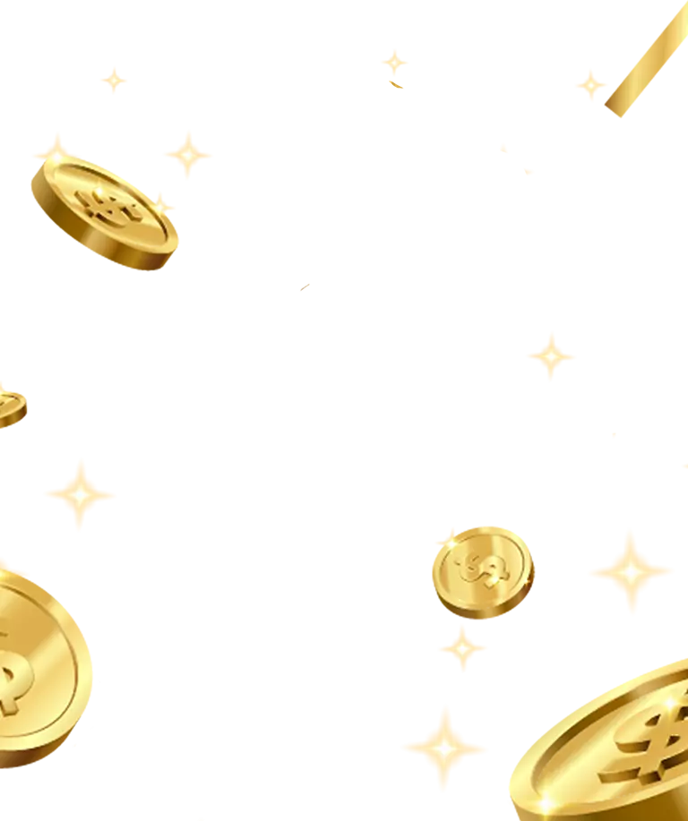 手機版 banner 金幣裝飾背景圖